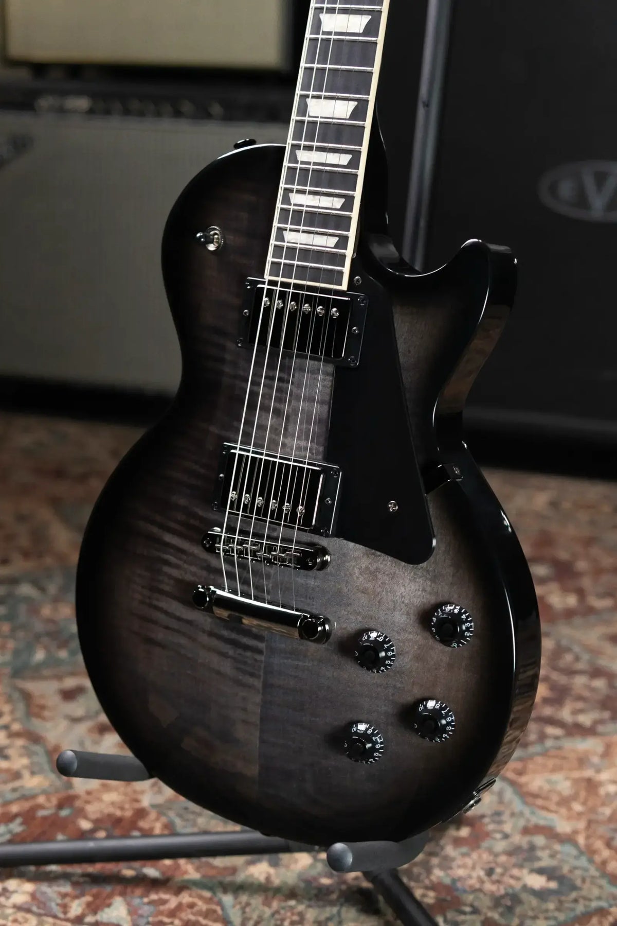 Gibson Les Paul Studio Session Electric Guitar - Translucent Ebony Burst with Gig Bag