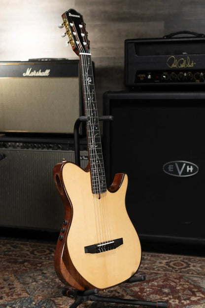 Ibanez TOD100N Tim Henson Signature Nylon Electric Guitar - Natural High Gloss with Gig Bag