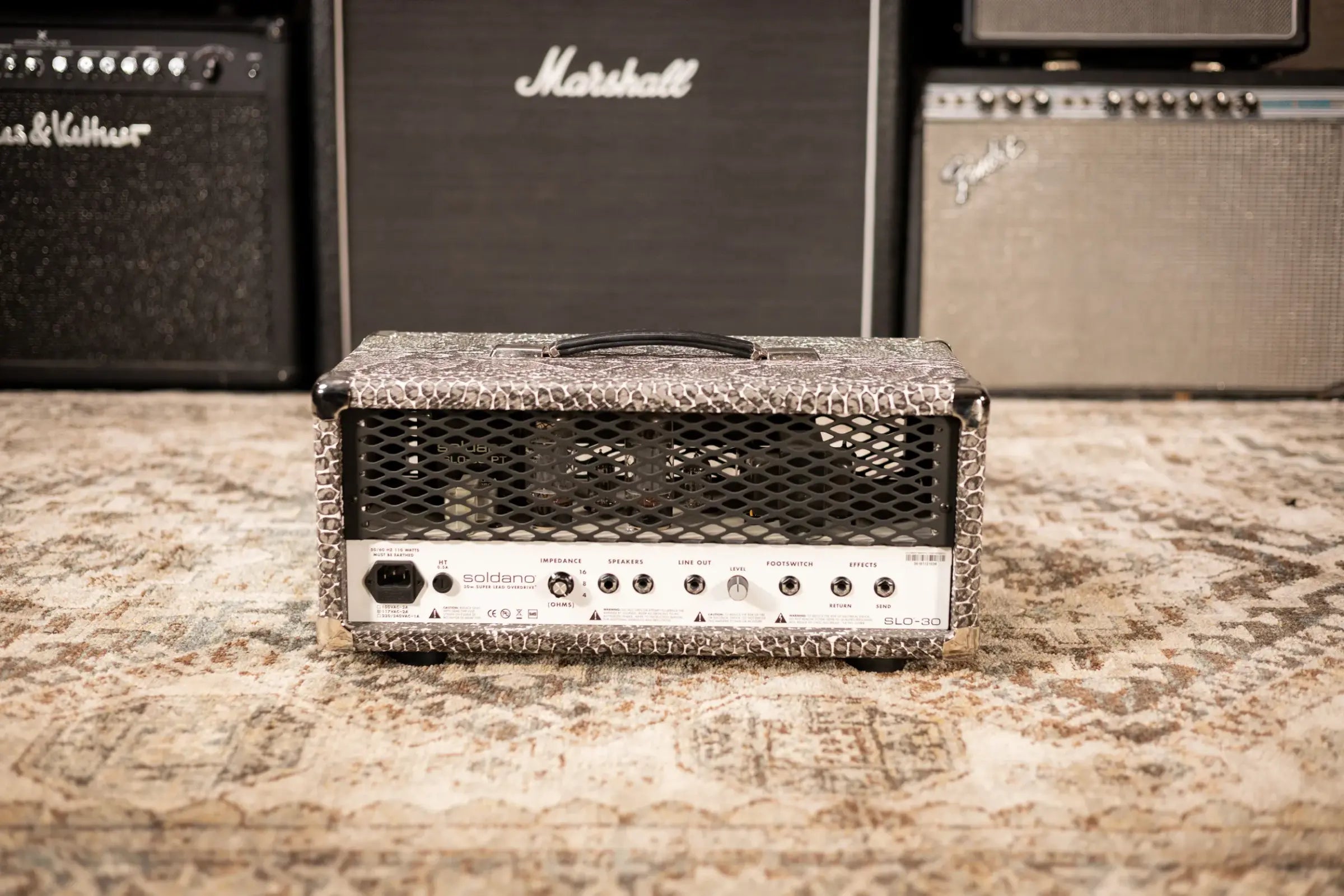 Soldano SLO-30 Super Lead Overdrive 30-Watt Tube Guitar Amp Head Snakeskin - Used