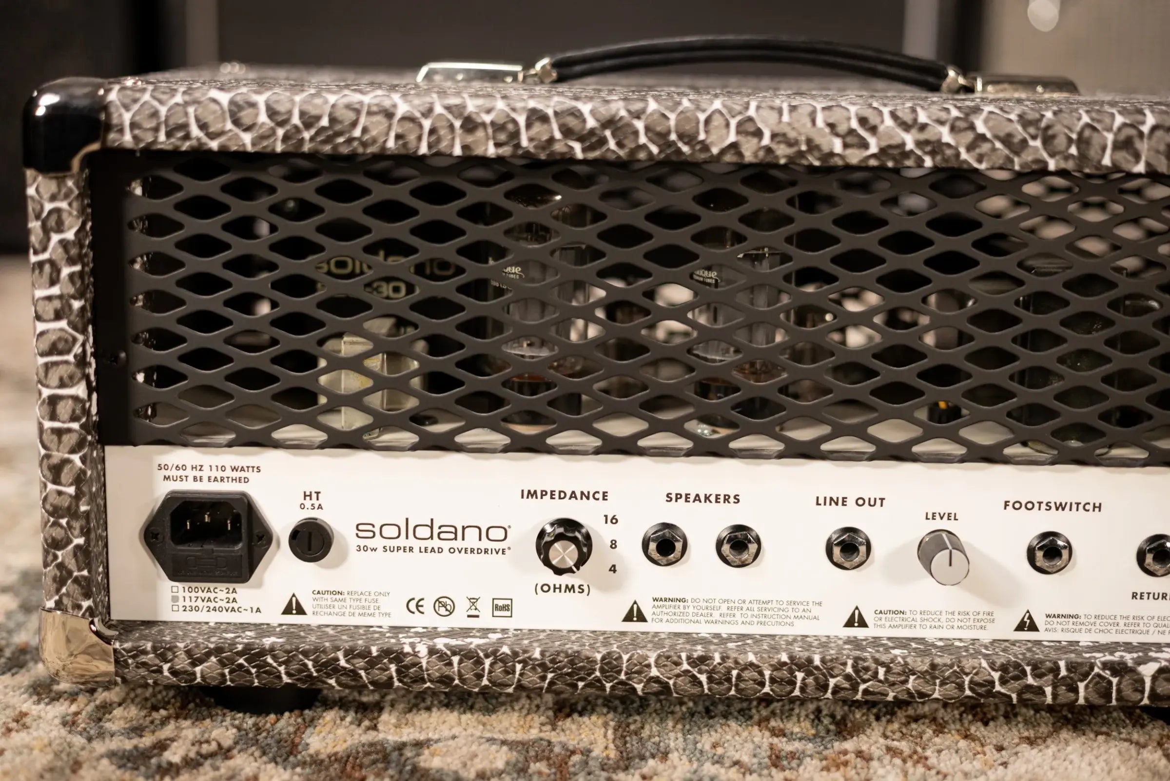 Soldano SLO-30 Super Lead Overdrive 30-Watt Tube Guitar Amp Head Snakeskin - Used