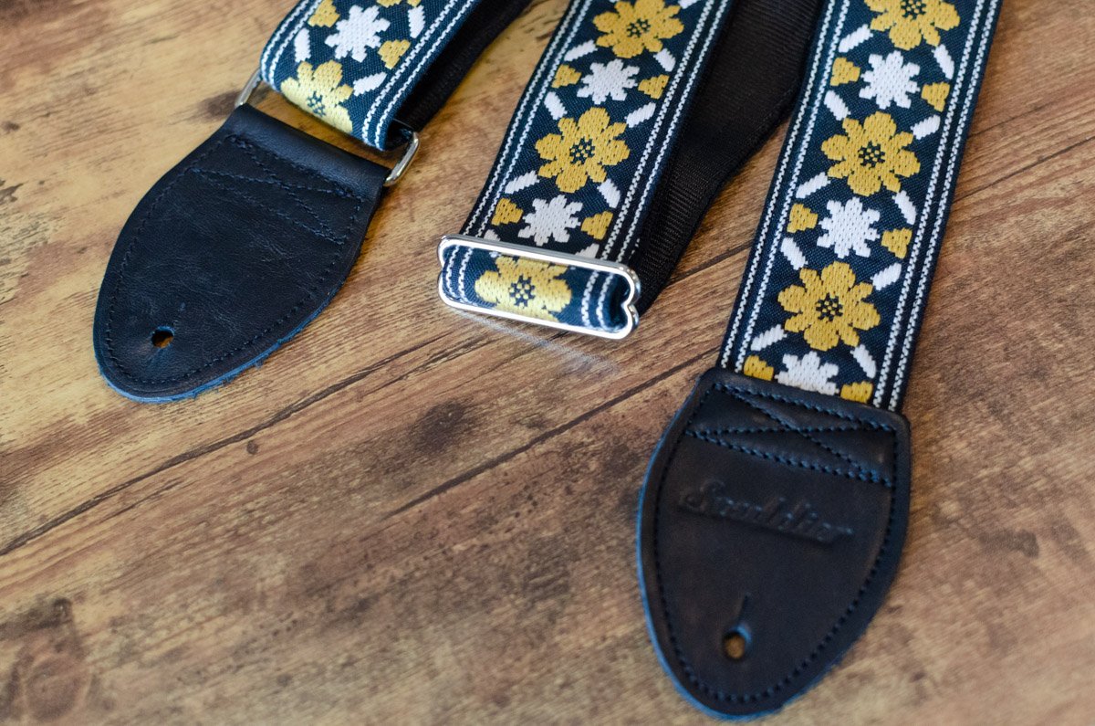 Souldier Straps Tulip Rooftop Lennon Gold Flower WH Star Guitar Strap