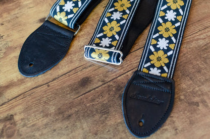 Souldier Straps Tulip Rooftop Lennon Gold Flower WH Star Guitar Strap