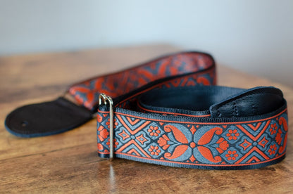 Souldier Tribal Madrid Guitar Strap Orange haggertys 2