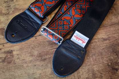 Souldier Tribal Madrid Guitar Strap Orange haggertys 3