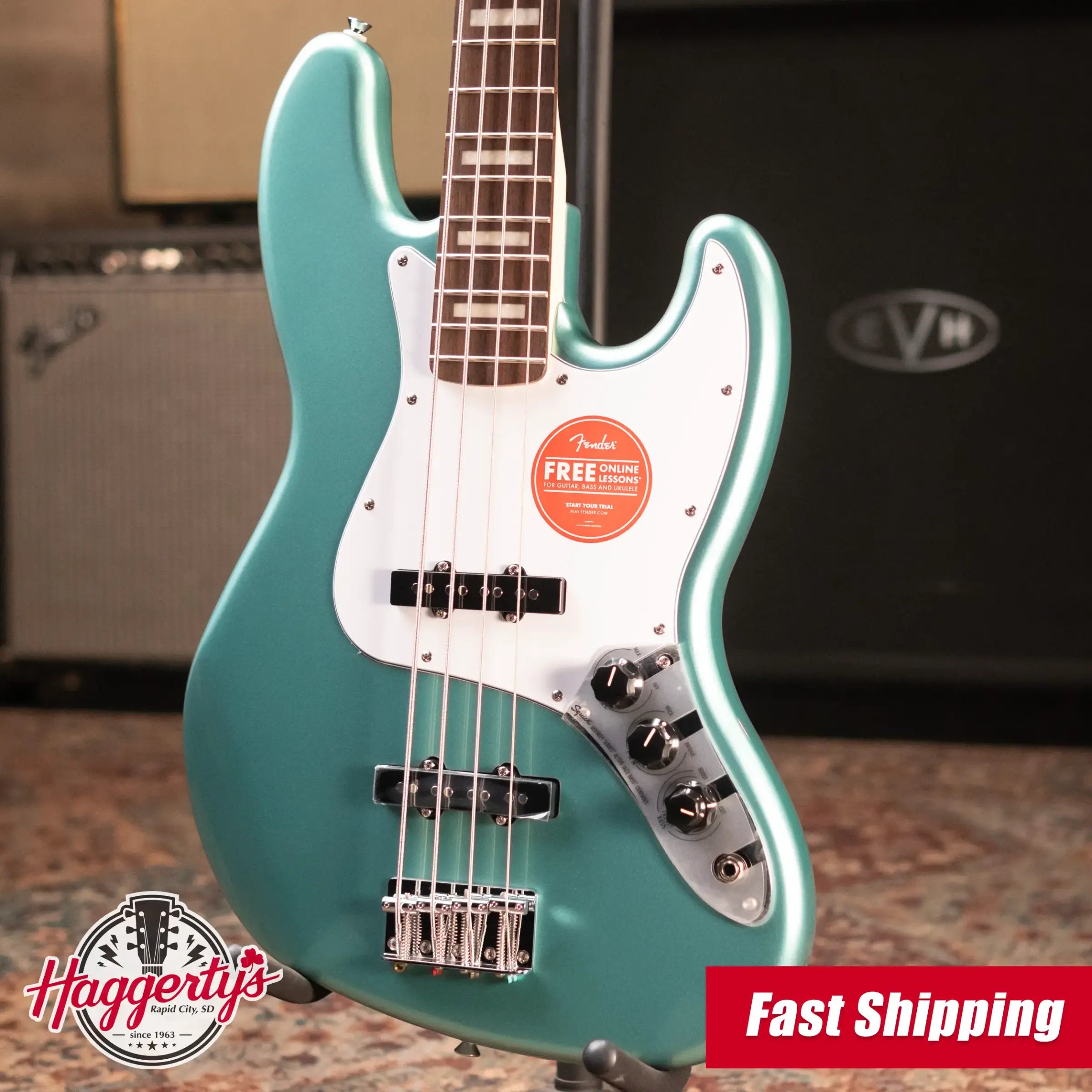 Squier Affinity Series Active Jazz Bass - Mystic Sea Foam Green