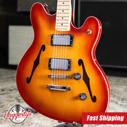 Squier Affinity Series Starcaster Deluxe Semi-Hollow Electric Guitar - Sienna Sunburst