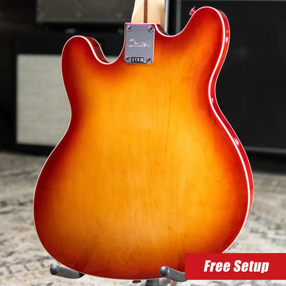 Squier Affinity Series Starcaster Deluxe Semi-Hollow Electric Guitar - Sienna Sunburst
