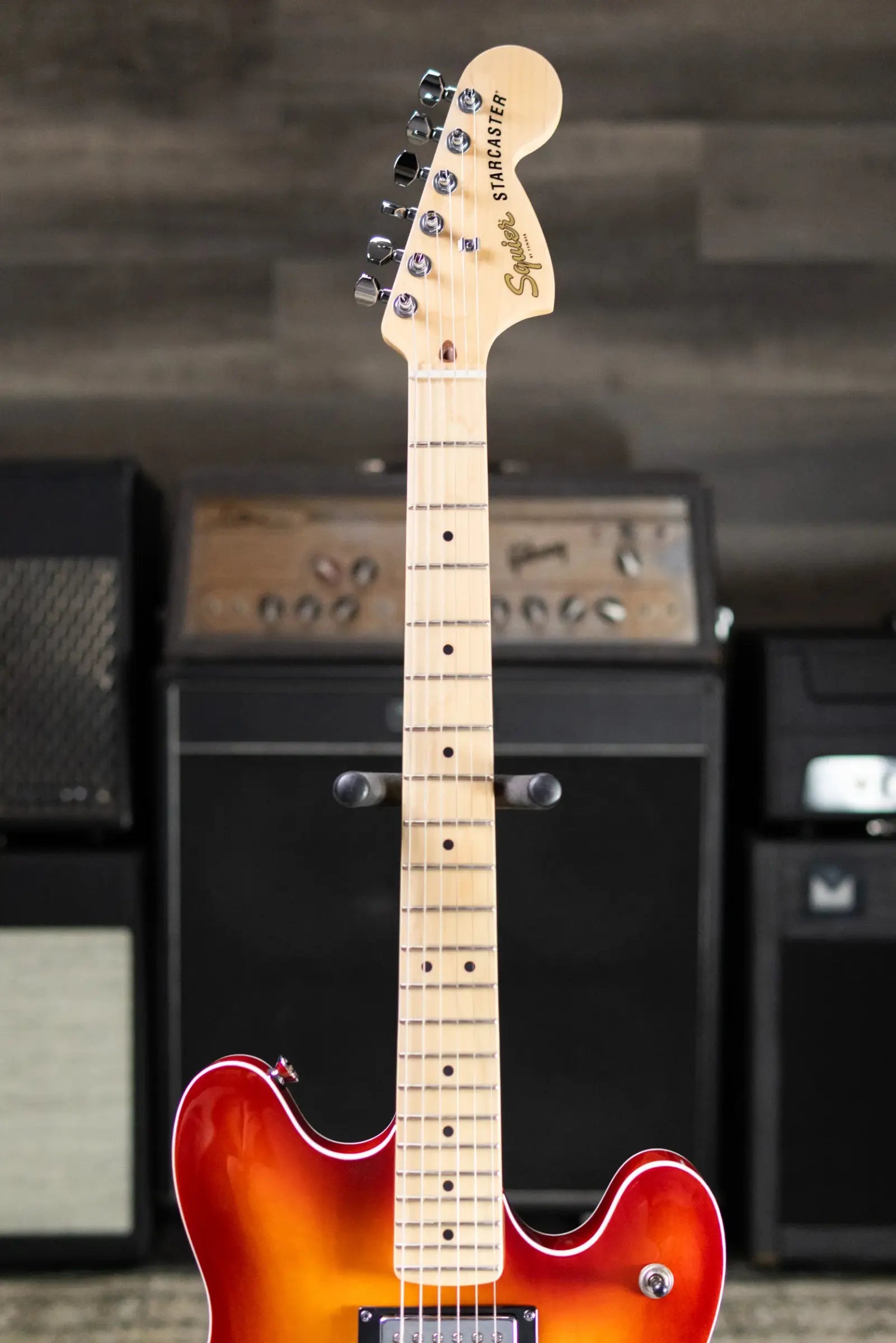 Squier Affinity Series Starcaster Deluxe Semi-Hollow Electric Guitar - Sienna Sunburst