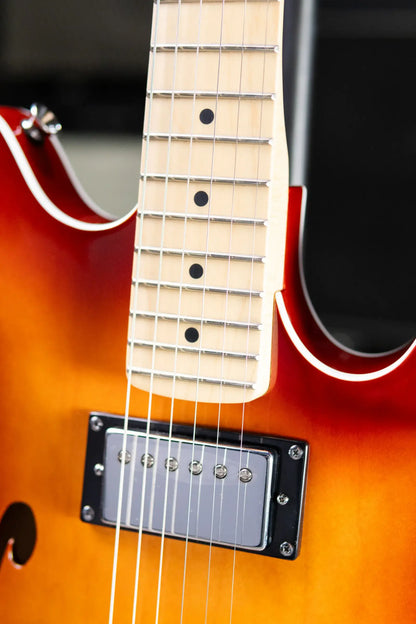 Squier Affinity Series Starcaster Deluxe Semi-Hollow Electric Guitar - Sienna Sunburst