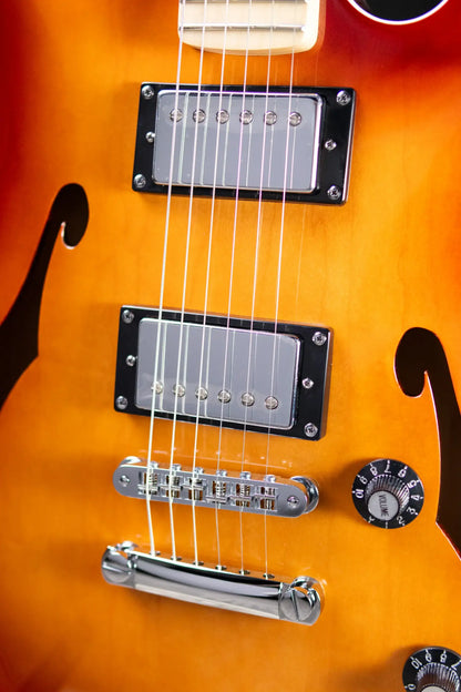 Squier Affinity Series Starcaster Deluxe Semi-Hollow Electric Guitar - Sienna Sunburst