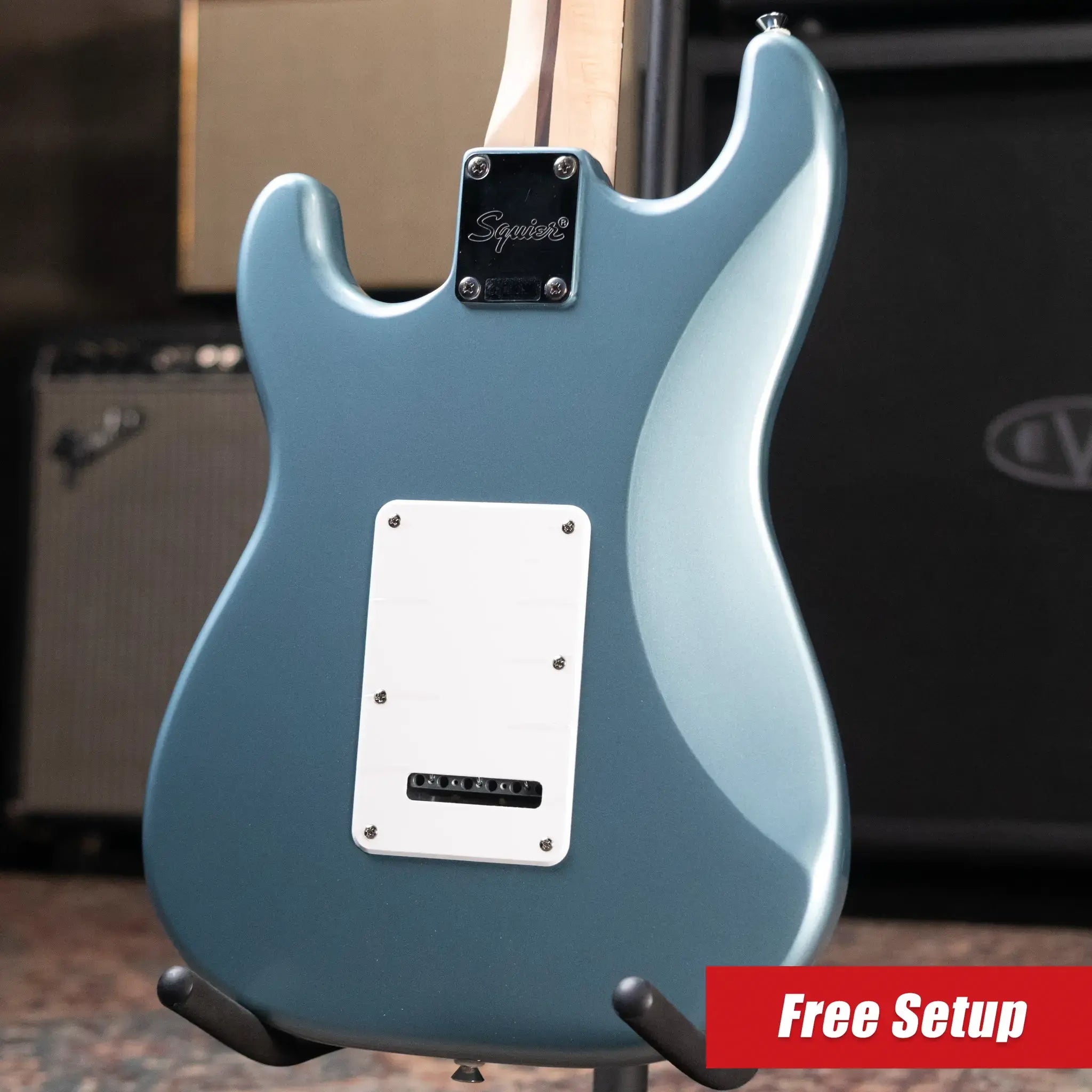 Squier Affinity Series Stratocaster Junior HSS Electric Guitar - Ice Blue Metallic