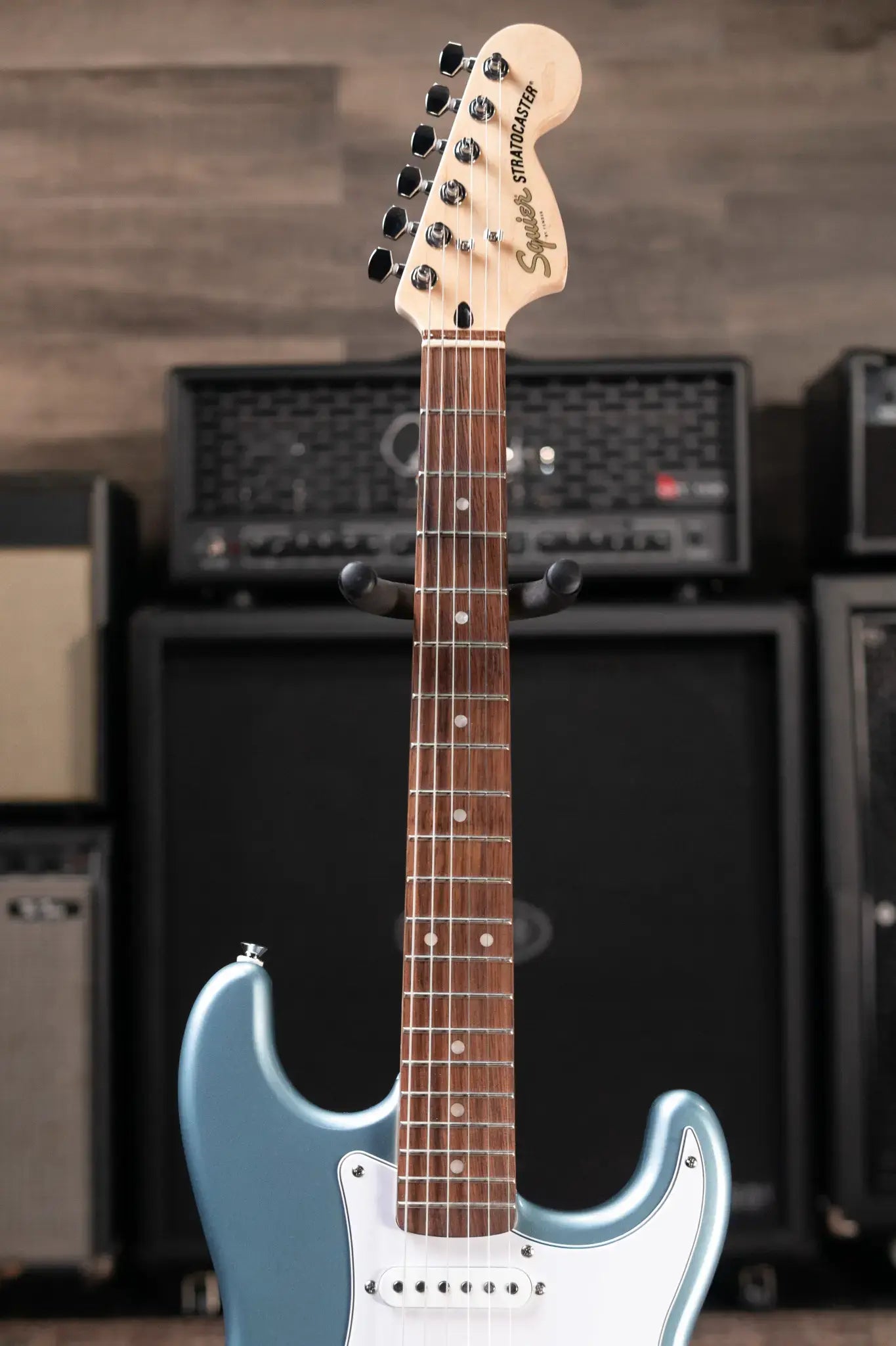 Squier Affinity Series Stratocaster Junior HSS Electric Guitar - Ice Blue Metallic