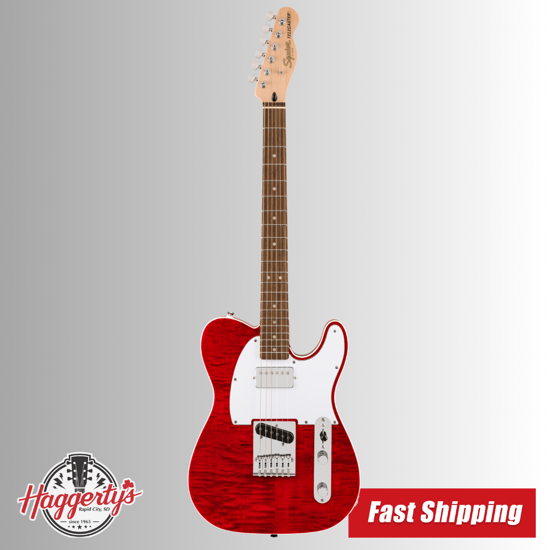 Squier Affinity Series Telecaster FMT SH Electric Guitar - Crimson Red Transparent