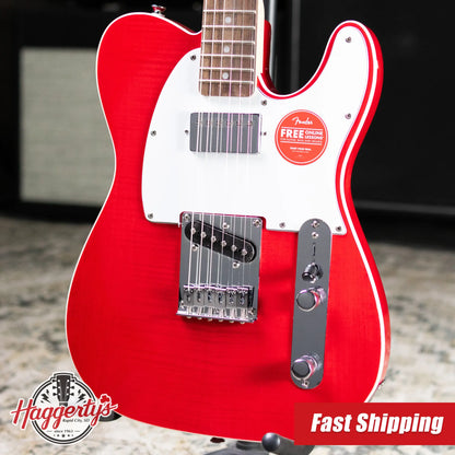 Squier Affinity Series Telecaster FMT SH Electric Guitar - Crimson Red Transparent