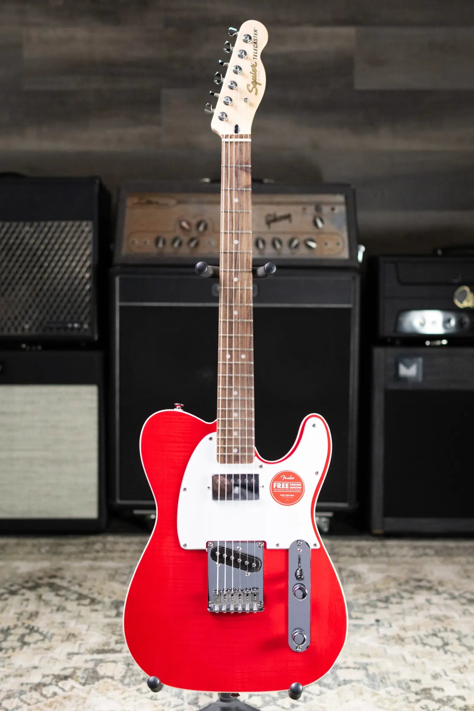 Squier Affinity Series Telecaster FMT SH Electric Guitar - Crimson Red Transparent