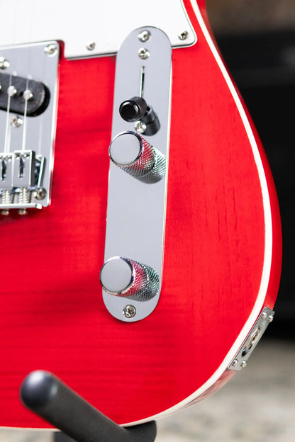 Squier Affinity Series Telecaster FMT SH Electric Guitar - Crimson Red Transparent