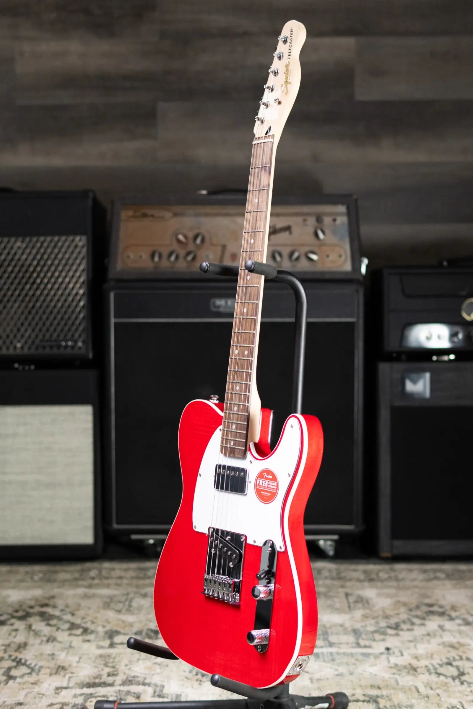 Squier Affinity Series Telecaster FMT SH Electric Guitar - Crimson Red Transparent