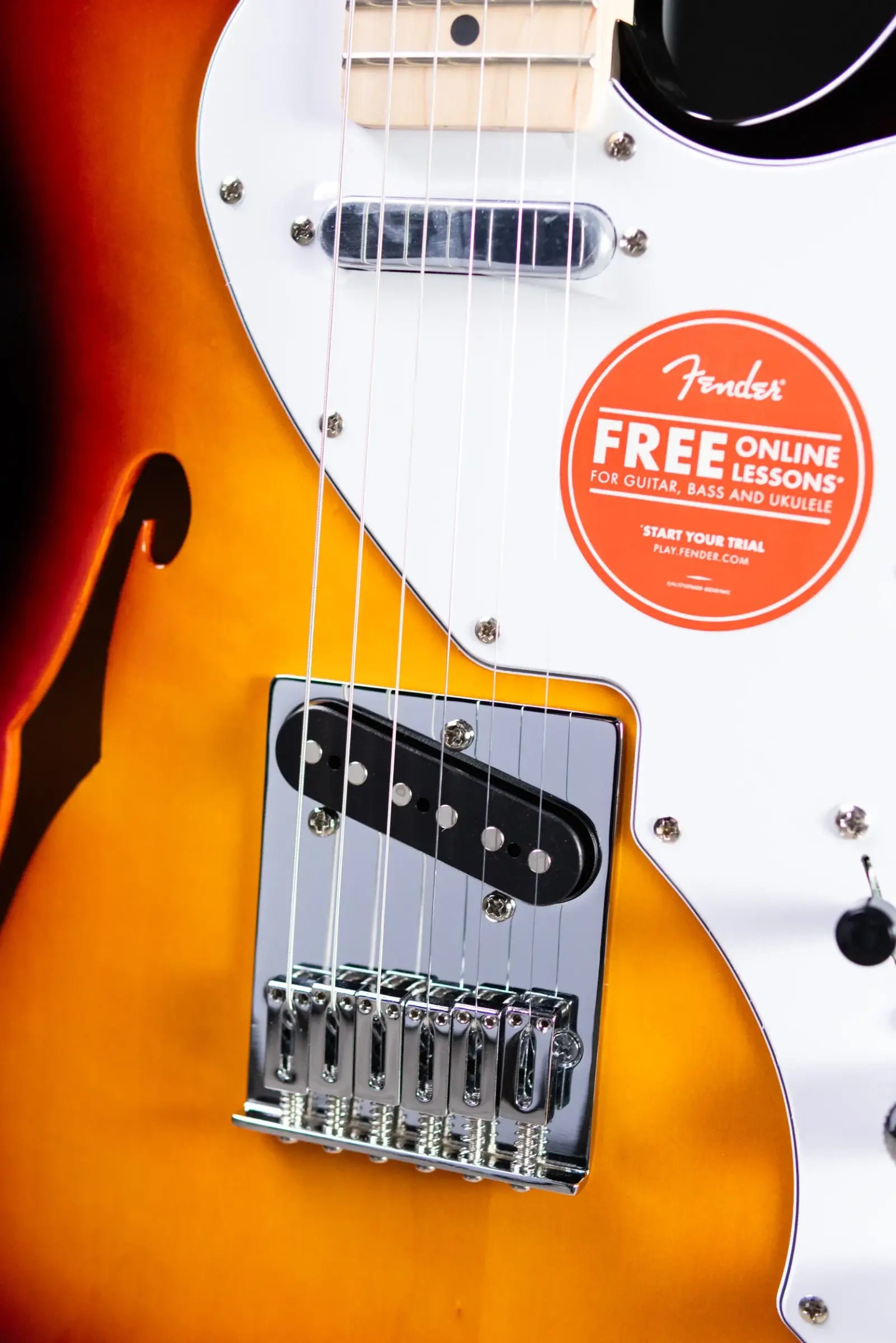 Squier Affinity Series Telecaster Thinline Electric Guitar - 3-Color Sunburst