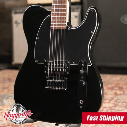 Squier Avril Lavigne Telecaster Electric Guitar - Black with Skull and Crossbones Logo - Used