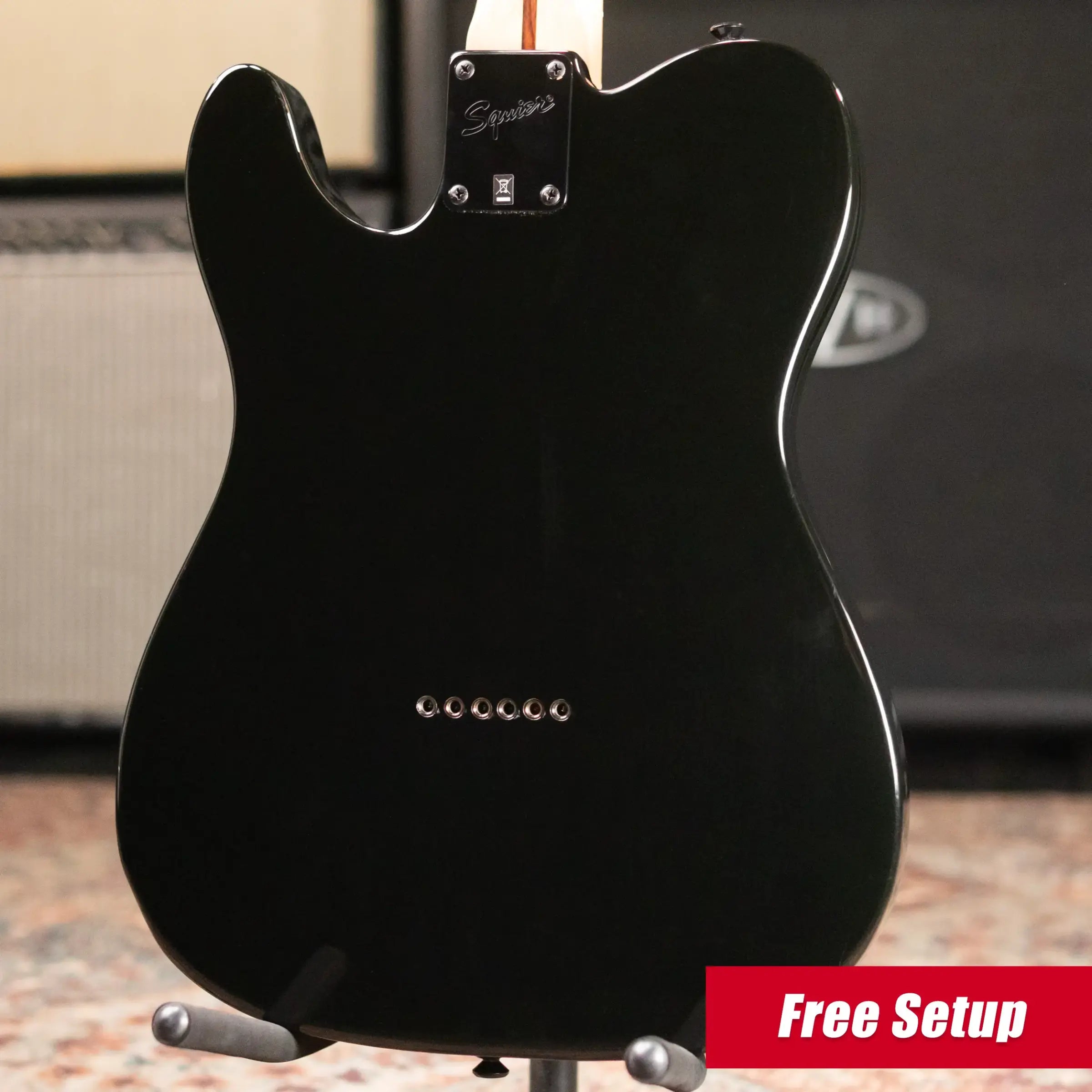 Squier Avril Lavigne Telecaster Electric Guitar - Black with Skull and Crossbones Logo - Used