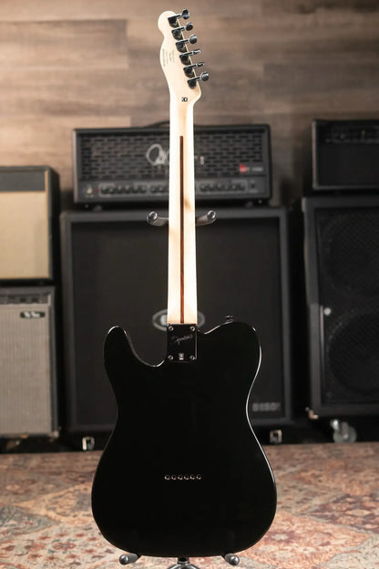 Squier Avril Lavigne Telecaster Electric Guitar - Black with Skull and Crossbones Logo - Used