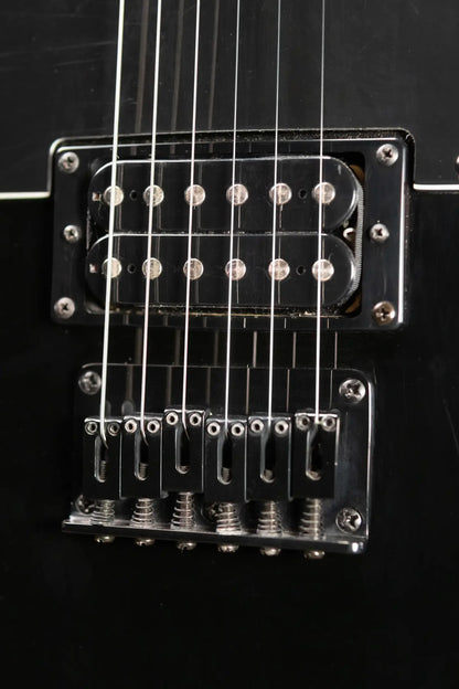 Squier Avril Lavigne Telecaster Electric Guitar - Black with Skull and Crossbones Logo - Used