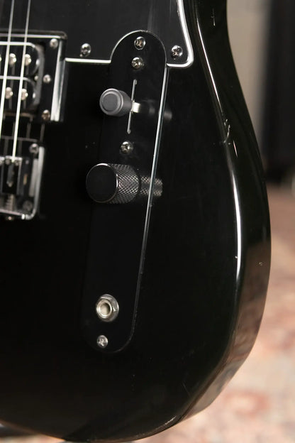Squier Avril Lavigne Telecaster Electric Guitar - Black with Skull and Crossbones Logo - Used