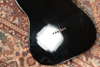 Squier Avril Lavigne Telecaster Electric Guitar - Black with Skull and Crossbones Logo - Used
