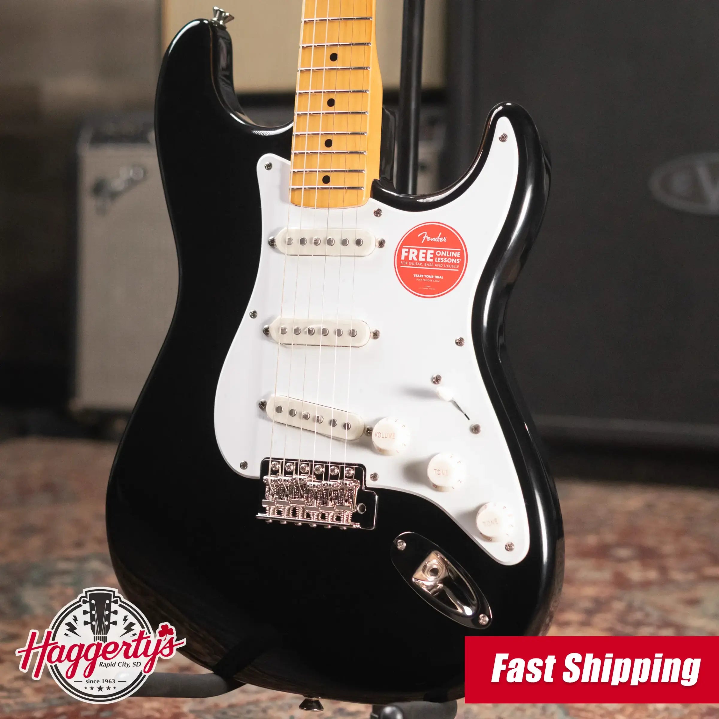 Squier Classic Vibe '50s Stratocaster Electric Guitar - Black