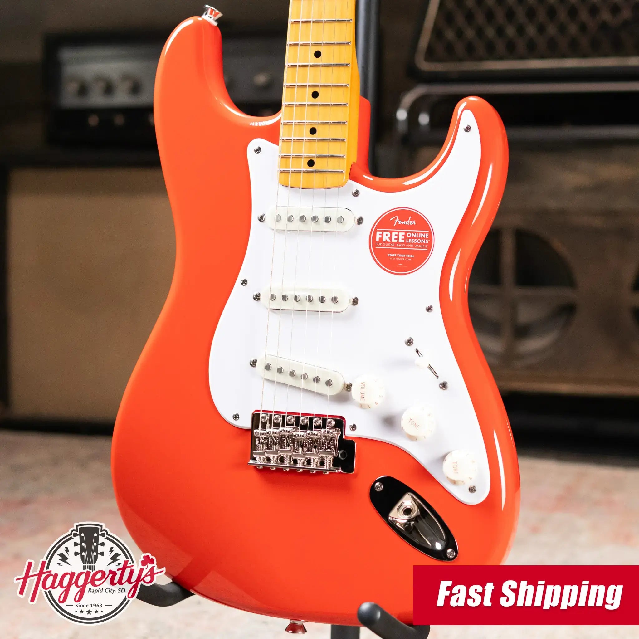 Squier Classic Vibe '50s Stratocaster Electric Guitar - Fiesta Red