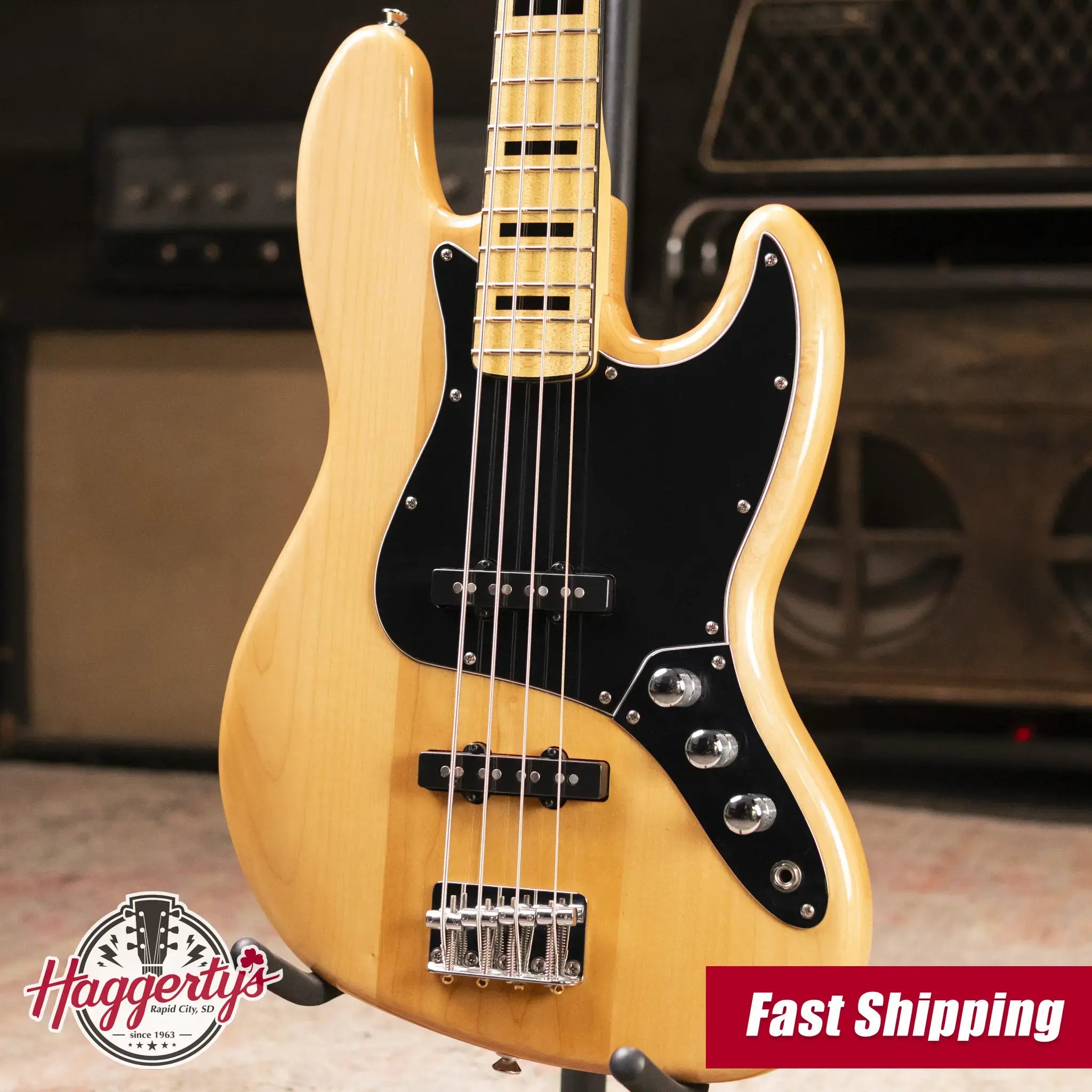 Squier Classic Vibe '70s Jazz Bass - Natural with Hardshell Case - Used