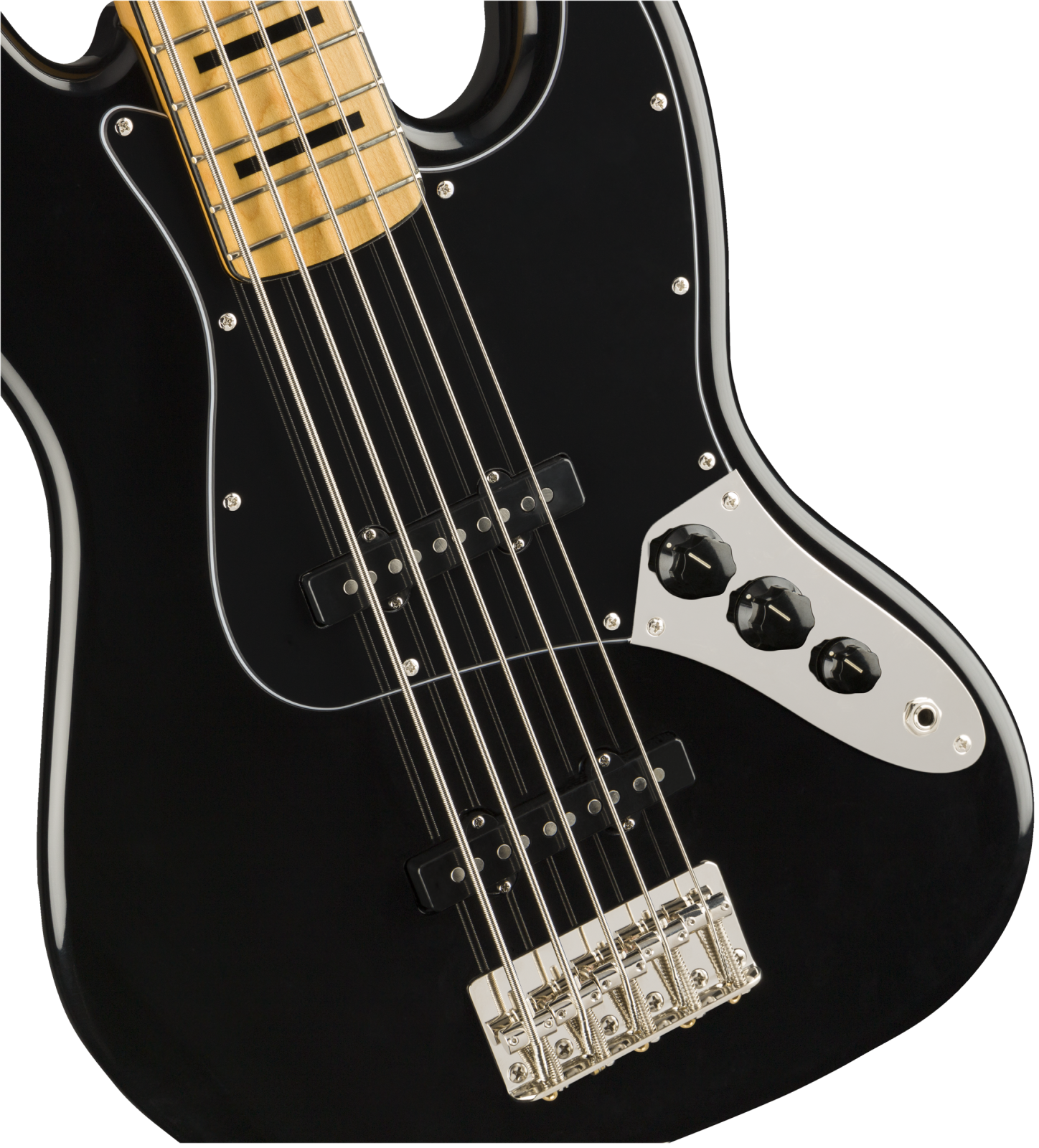 Squier Classic Vibe '70s Jazz Bass V, Maple Fingerboard - Black