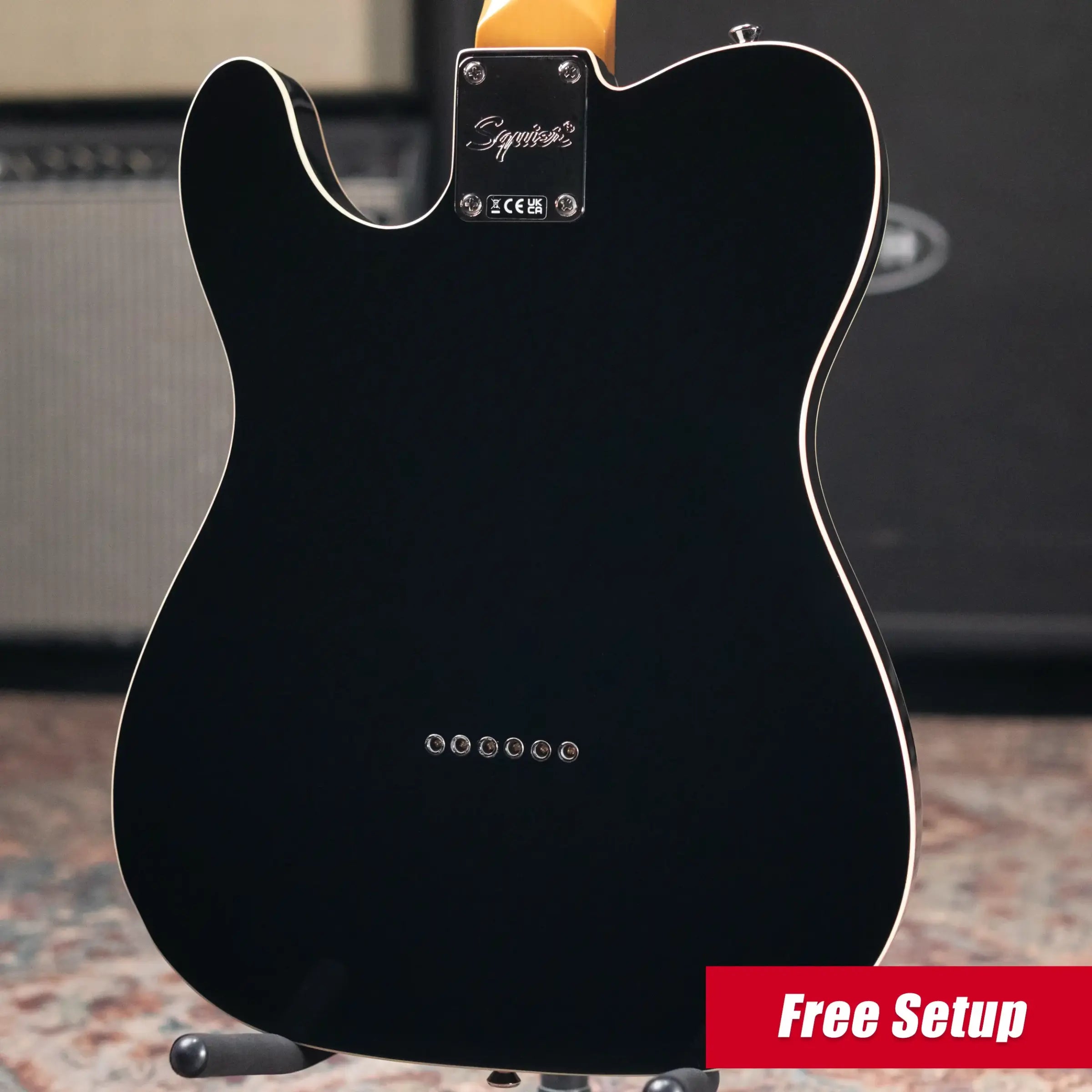 Squier Classic Vibe Baritone Custom Telecaster Electric Guitar - Black