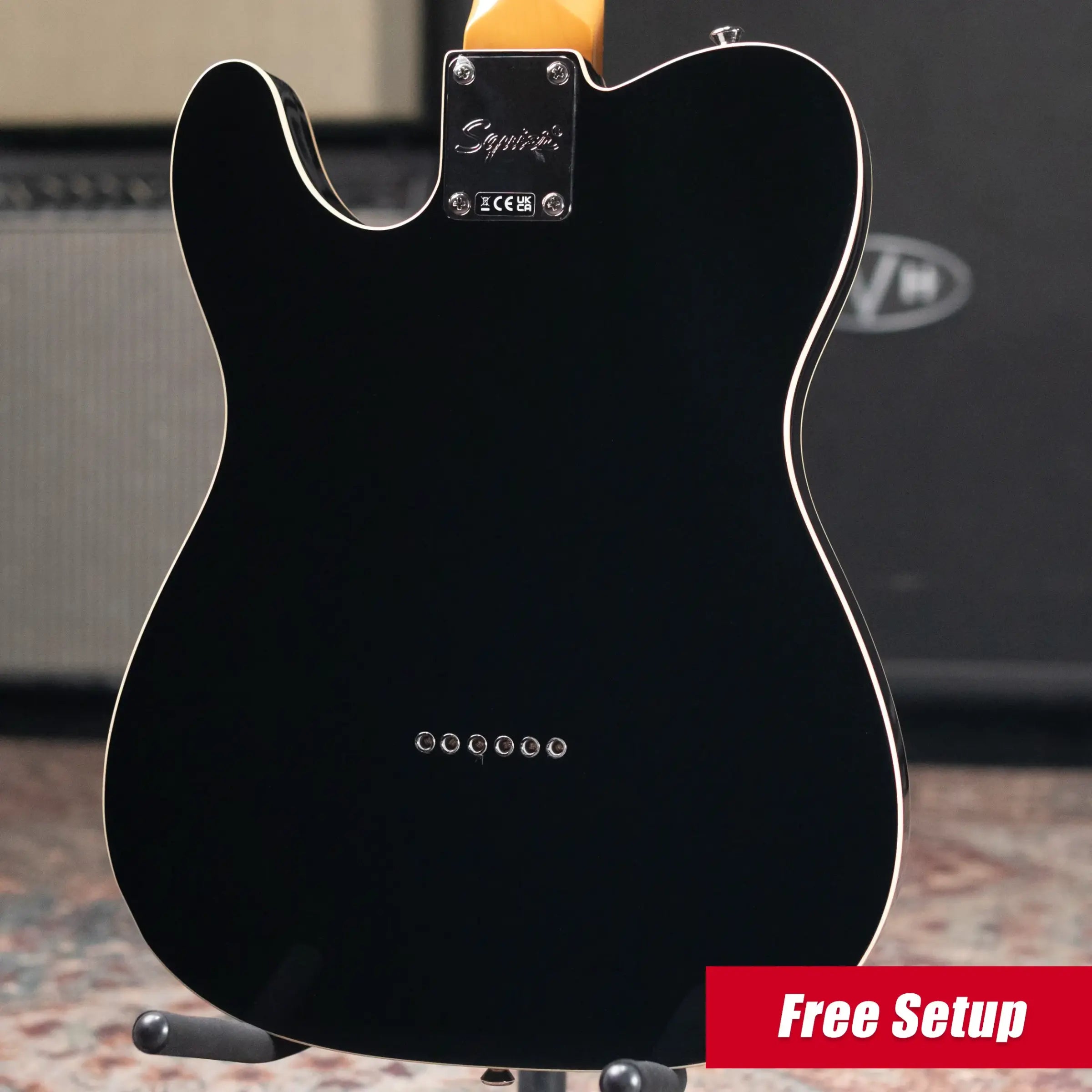 Squier Classic Vibe Baritone Custom Telecaster Electric Guitar - Black