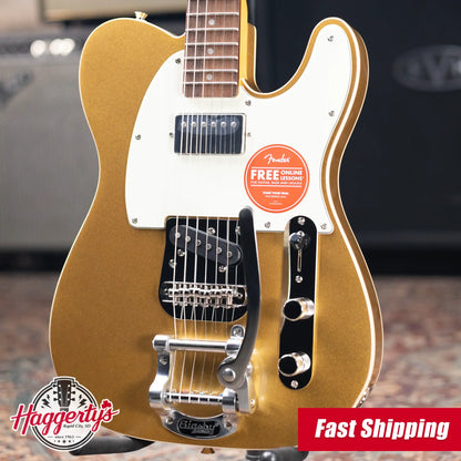Squier Classic Vibe Custom Telecaster SH with Bigsby Electric Guitar - Aztec Gold