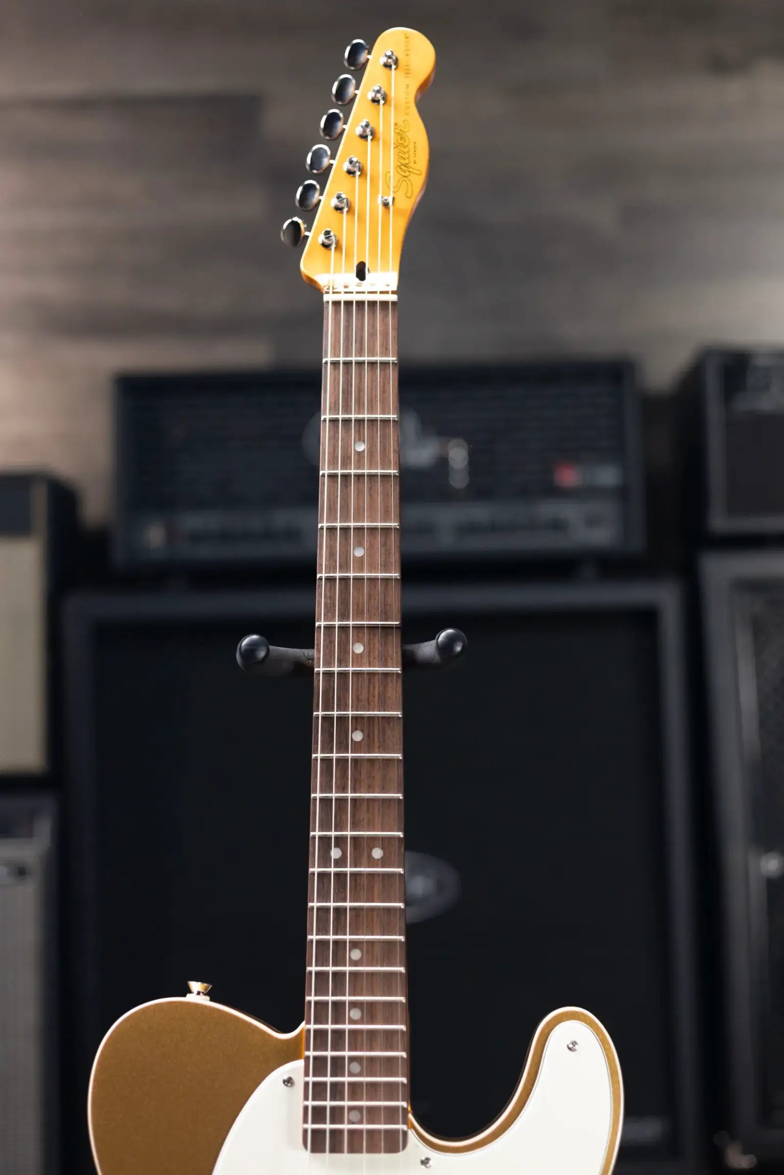 Squier Classic Vibe Custom Telecaster SH with Bigsby Electric Guitar - Aztec Gold