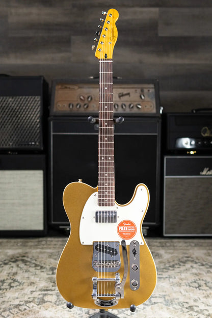 Squier Classic Vibe Custom Telecaster SH with Bigsby Electric Guitar - Aztec Gold