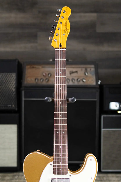 Squier Classic Vibe Custom Telecaster SH with Bigsby Electric Guitar - Aztec Gold