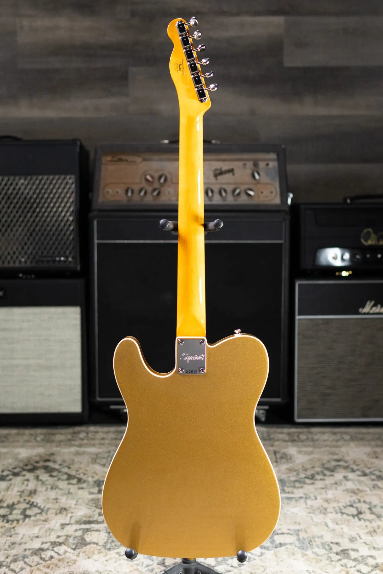 Squier Classic Vibe Custom Telecaster SH with Bigsby Electric Guitar - Aztec Gold