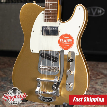 Squier Classic Vibe Custom Telecaster SH with Bigsby Electric Guitar - Aztec Gold
