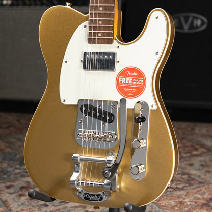 Squier Classic Vibe Custom Telecaster SH with Bigsby Electric Guitar - Aztec Gold