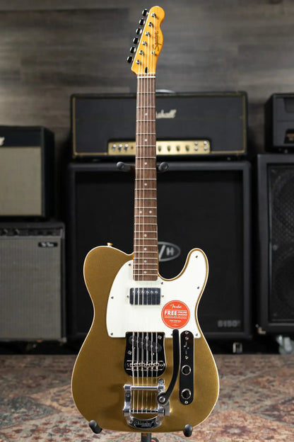 Squier Classic Vibe Custom Telecaster SH with Bigsby Electric Guitar - Aztec Gold