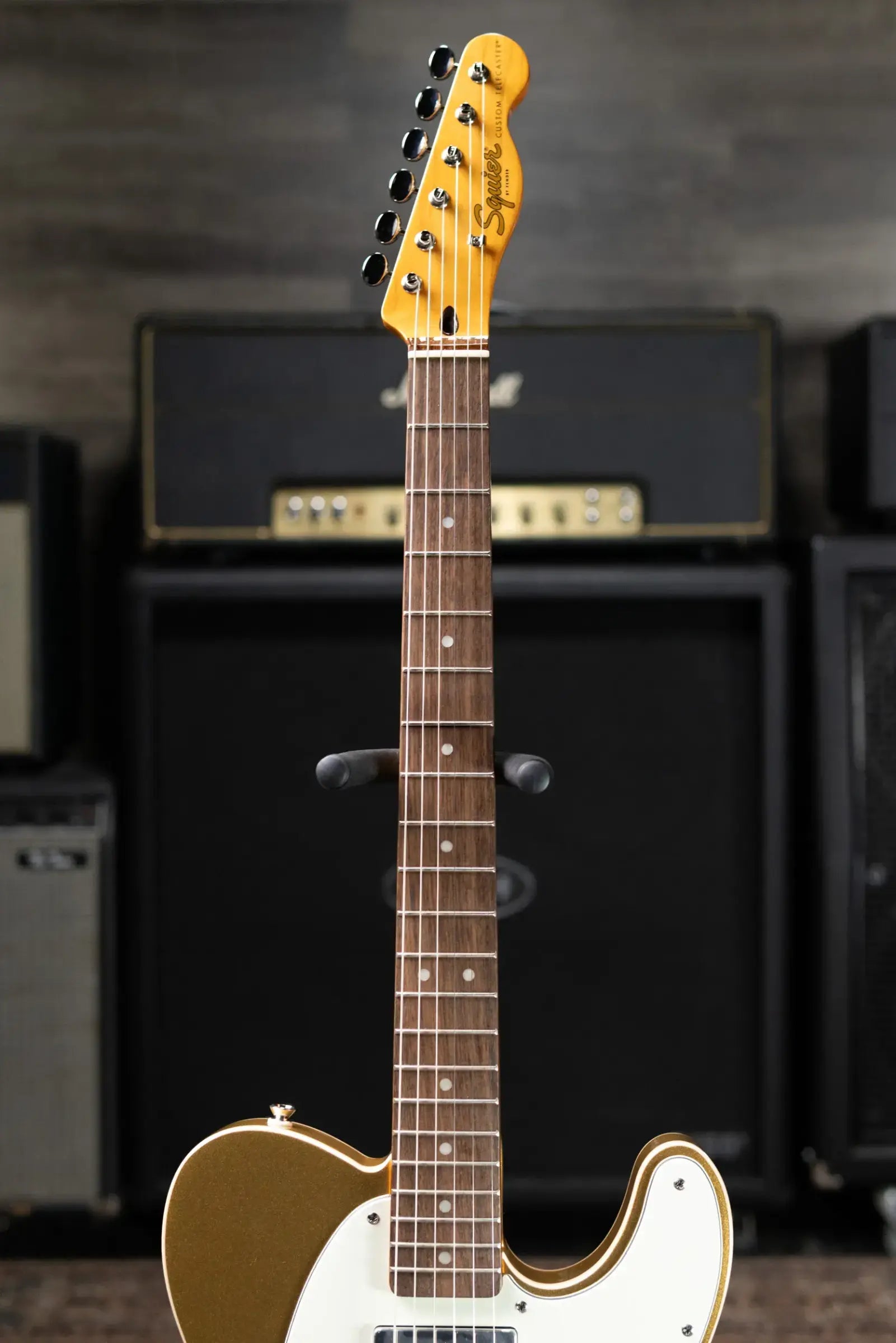 Squier Classic Vibe Custom Telecaster SH with Bigsby Electric Guitar - Aztec Gold