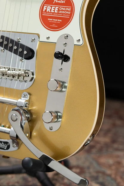 Squier Classic Vibe Custom Telecaster SH with Bigsby Electric Guitar - Aztec Gold
