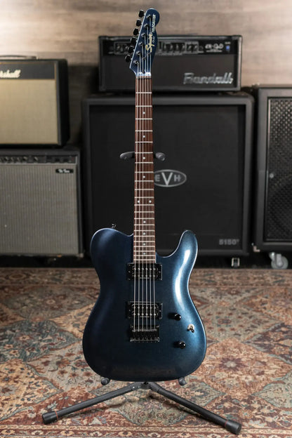 Squier Double Fat Telecaster Electric Guitar - Atlantic Blue Metallic - Used
