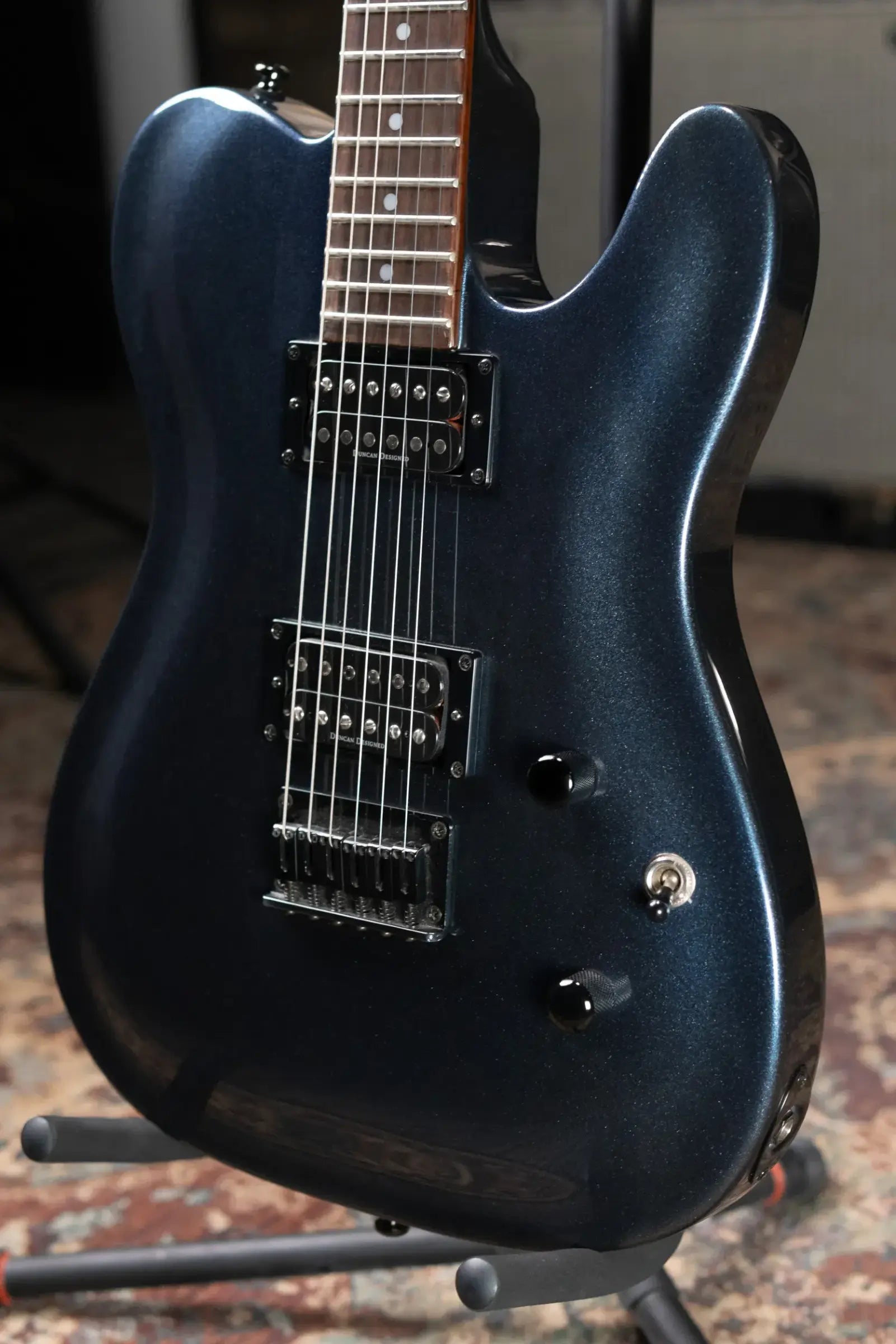 Squier Double Fat Telecaster Electric Guitar - Atlantic Blue Metallic - Used
