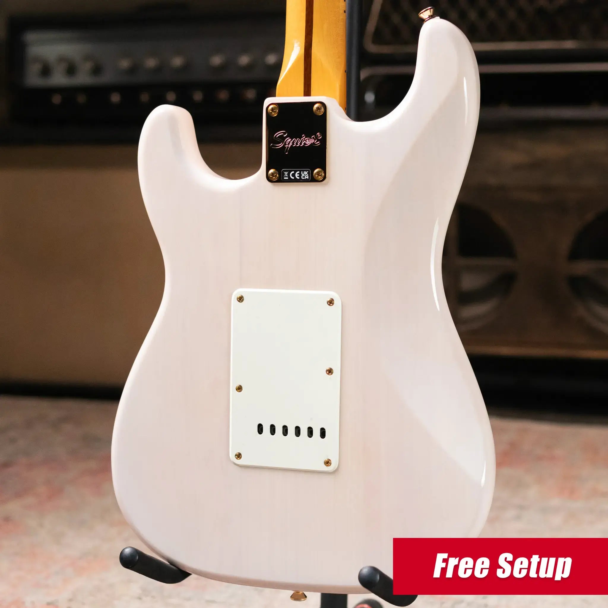 Squier FSR Classic Vibe '50s Stratocaster Electric Guitar - White Blonde, Gold Hardware