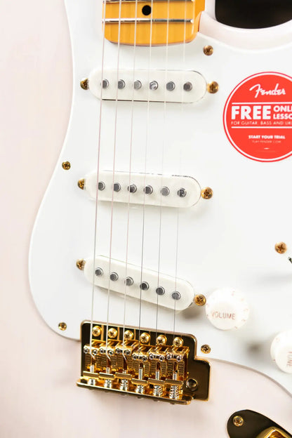 Squier FSR Classic Vibe '50s Stratocaster Electric Guitar - White Blonde, Gold Hardware