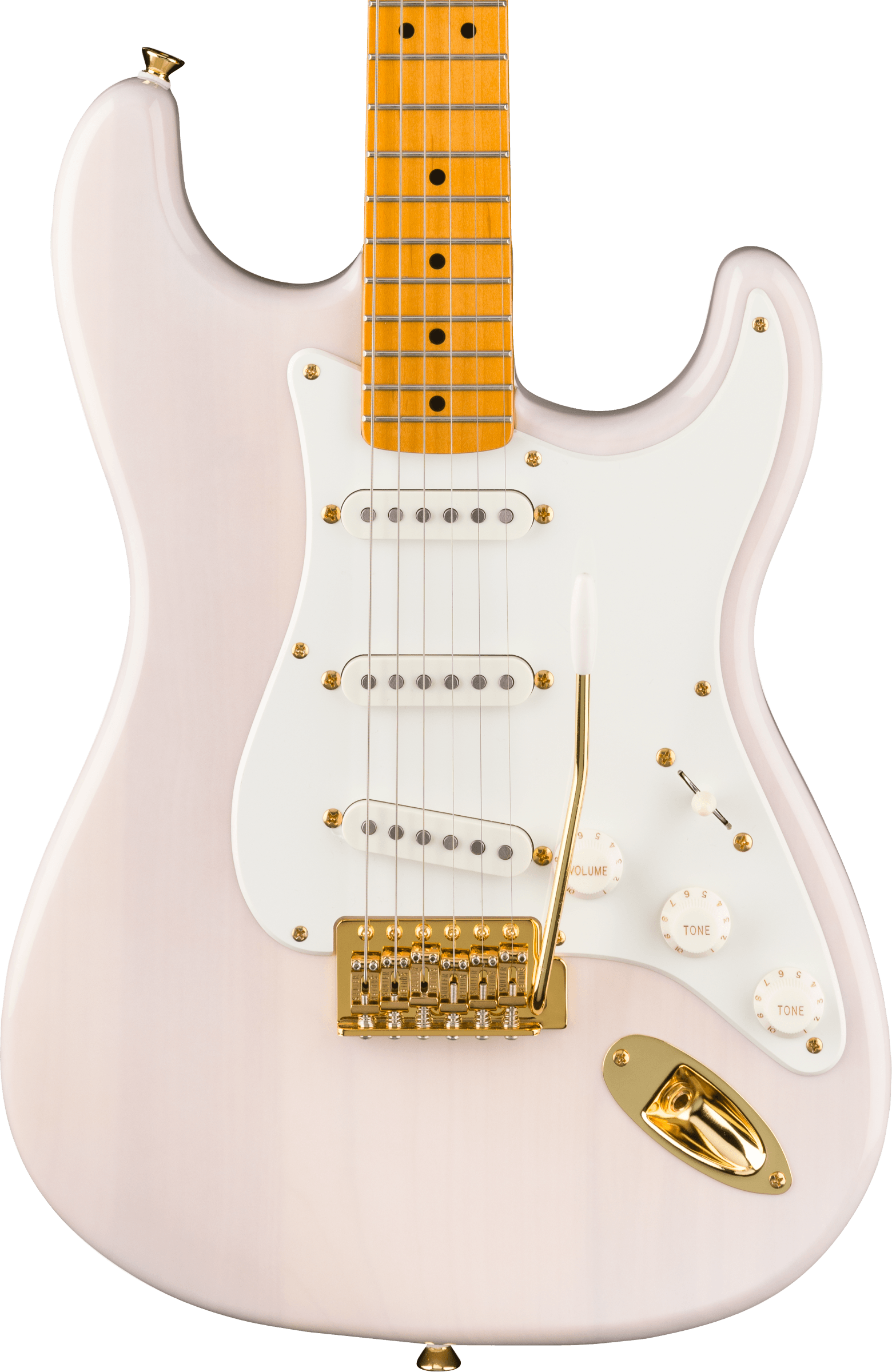 Squier FSR Classic Vibe '50s Stratocaster, Maple Fingerboard, Parchment Pickguard, Gold Hardware - White Blonde