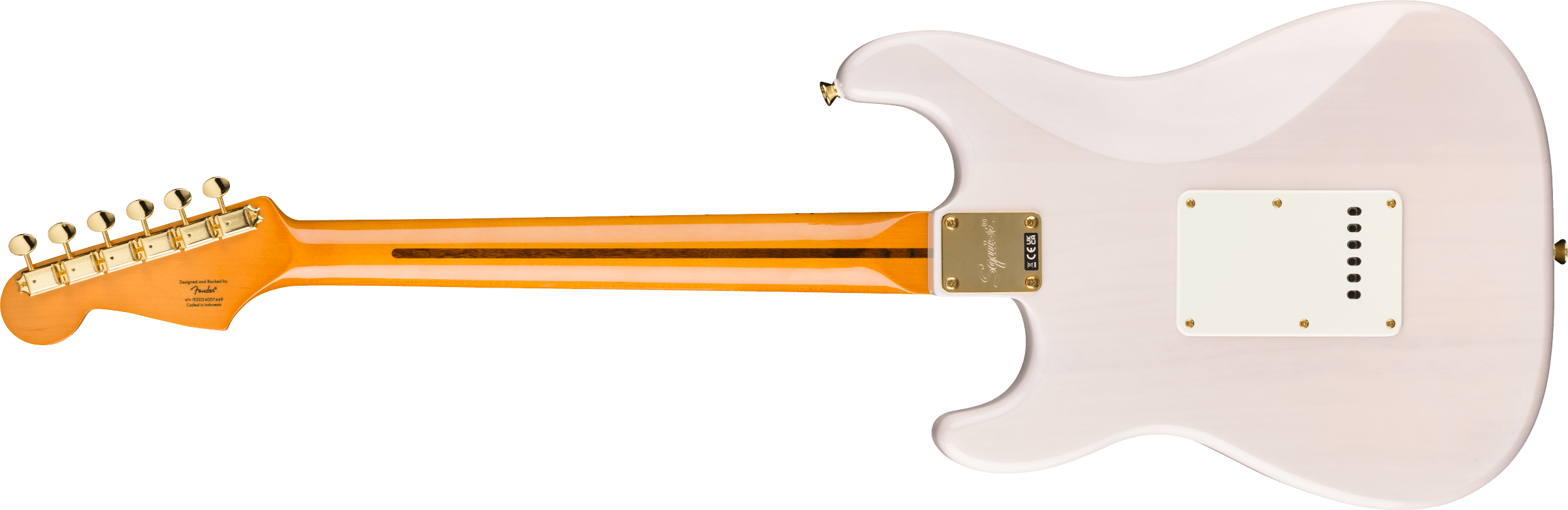 Squier FSR Classic Vibe '50s Stratocaster, Maple Fingerboard, Parchment Pickguard, Gold Hardware - White Blonde
